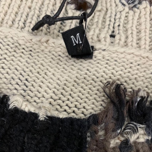 R13 Black and Brown Leopard Oversized Long Sleeve Crewneck Sweater Size M - Picture 7 of 8